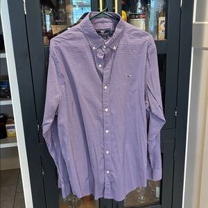Vineyard Vines Purple Gingham Shirt